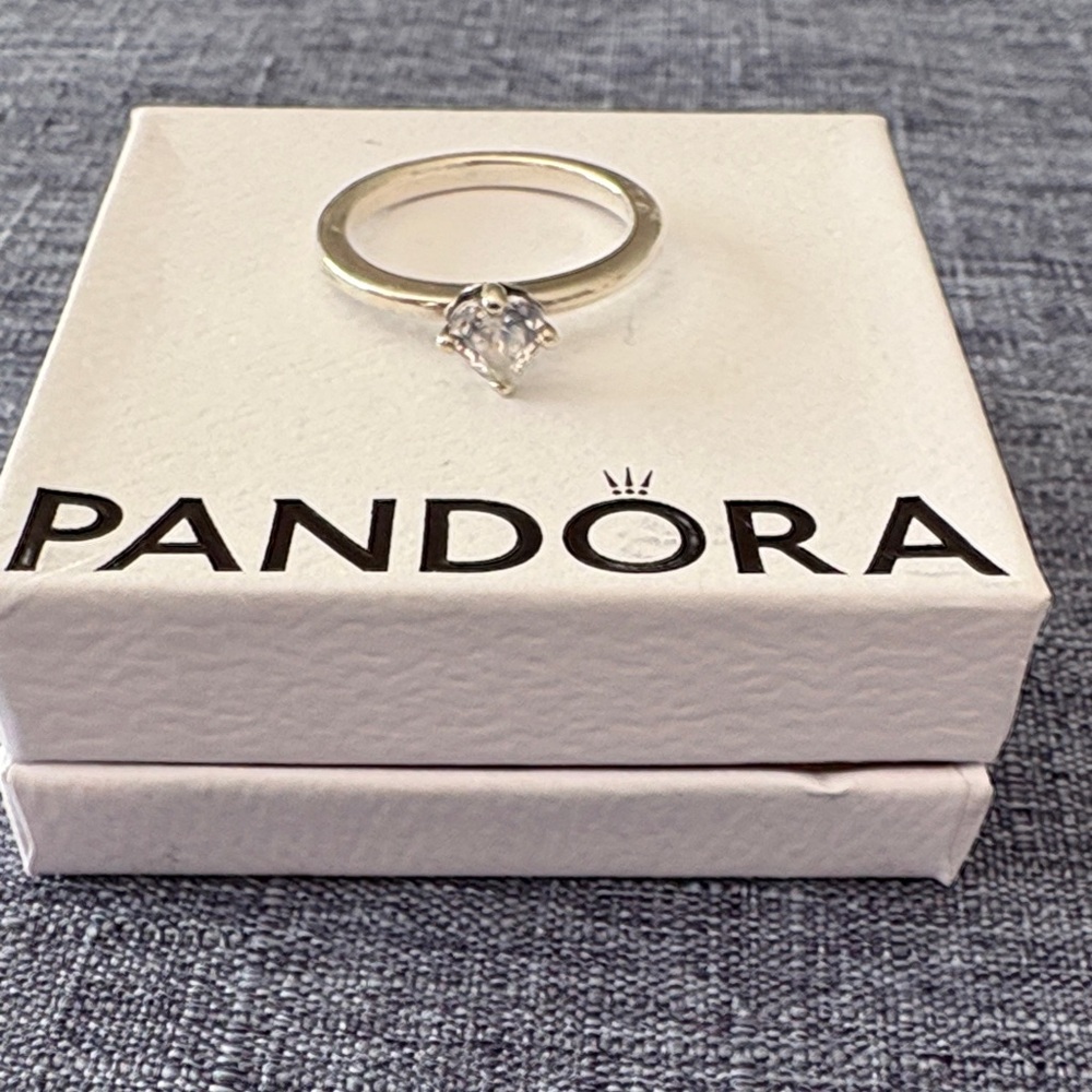 Pandora Sparkling Heart Solitaire in Sterling Silver